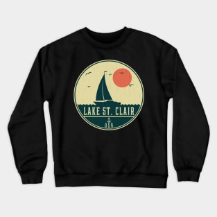Lake St. Clair Sailing Design Crewneck Sweatshirt